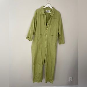 Red Sky jumpsuit lime green cotton